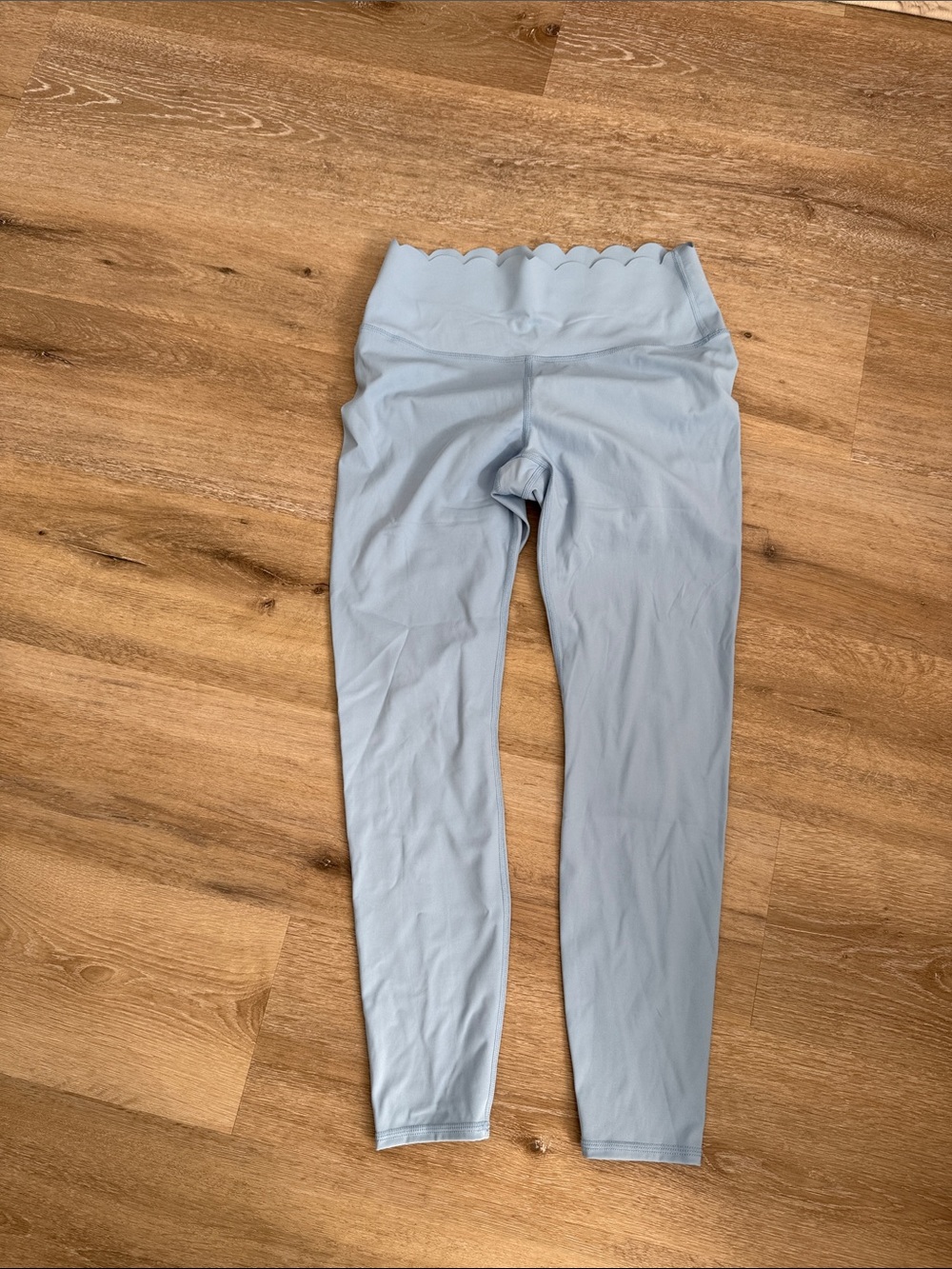 JoyLab Light Blue Scallop Waist Leggings